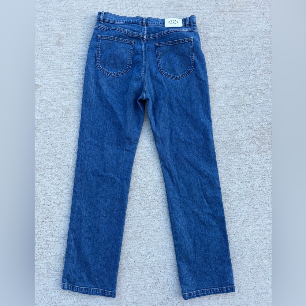 See By Chloe Whipstitch Straight Leg Jeans Womens 28 Blue Denim Made Italy - Picture 7 of 11